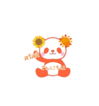 sun flower and  Panda（個別スタンプ：3）