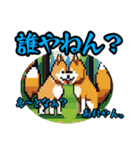 かわいいドット柴犬スタンプ（個別スタンプ：8）