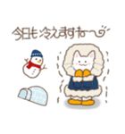 ねこなで(冬スタンプ)（個別スタンプ：24）