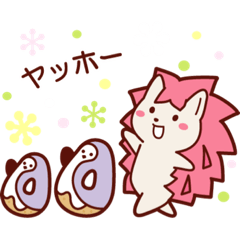 [LINEスタンプ] ドーナツたわむれハリネズミ06感想