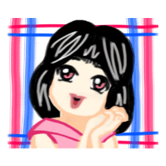 [LINEスタンプ] 昭和ぶりっ子風の女子