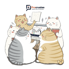 [LINEスタンプ] Procrustes の猫のオフィスルーティン