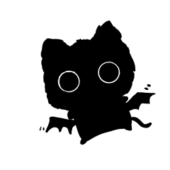 [LINEスタンプ] くろねこみたいなやつ