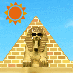 [LINEスタンプ] 動く古代エジプト ハッピーライフ2 夏の画像（メイン）