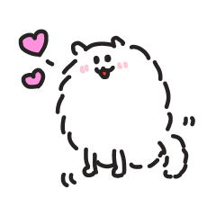 [LINEスタンプ] ふわふわのポメちゃん