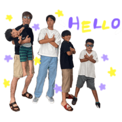 [LINEスタンプ] 5boys ☆