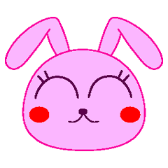 [LINEスタンプ] かわいいピンクのウサギちゃん