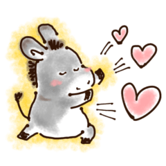 [LINEスタンプ] かわいいロバさんの日常