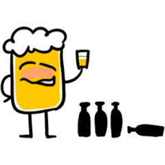 [LINEスタンプ] まいにちビール