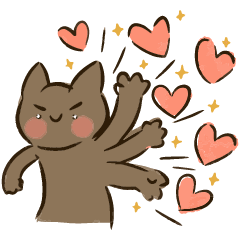 [LINEスタンプ] JAPOC : 茶色の猫はクールです