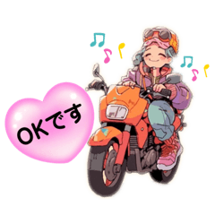 [LINEスタンプ] バイクLOVE  LIFE  ☆ 1