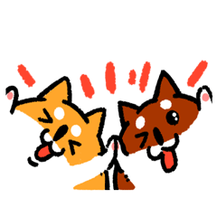 [LINEスタンプ] 【日常】ぐんラボ！しば犬のヒメとサクラ