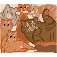 [LINEスタンプ] ねこかたぬきか