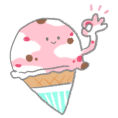 [LINEスタンプ] つたえるアイスクリームの画像（メイン）