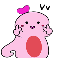 [LINEスタンプ] 恥ずかしいピンヨンの日常生活 (ENG)