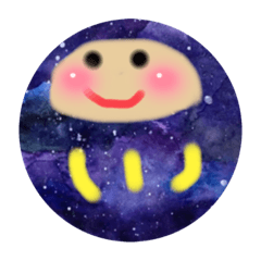 [LINEスタンプ] 宇宙パワーだるまりん✨