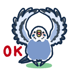 [LINEスタンプ] セキセイインコLINEスタンプ 青白ちゃん