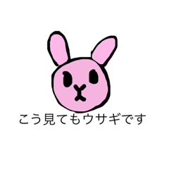 [LINEスタンプ] こう見てもウサギです…