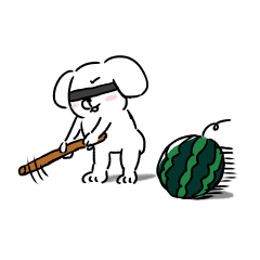 [LINEスタンプ] 修正版_ぽっちゃり犬の夏