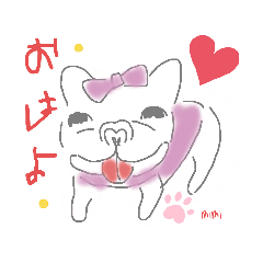 [LINEスタンプ] WhitePearl【フレブルmimiたん】