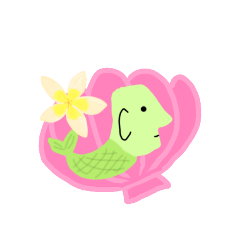 [LINEスタンプ] 薄緑色の海のようせい