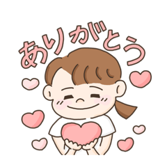 [LINEスタンプ] 優しさ芽ばえるおんなのこ