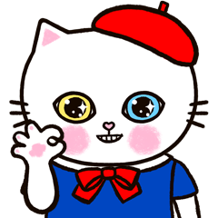 [LINEスタンプ] 「ナナ」オッドアイの猫