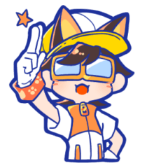 [LINEスタンプ] とりどり帽子 キャットラビット