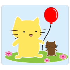 [LINEスタンプ] ねこくまスタンプ1