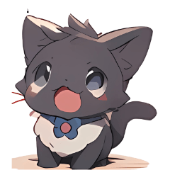 [LINEスタンプ] 黒猫ちゃんの1日