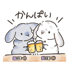 [LINEスタンプ] 酒のみうさぎたち