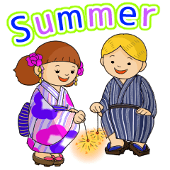 [LINEスタンプ] スージーとオリバー3（夏ver.)