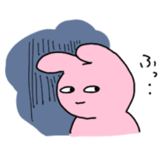 [LINEスタンプ] 病んだピンクのうさぎさん