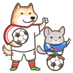 [LINEスタンプ] どうぶつサッカースタンプ