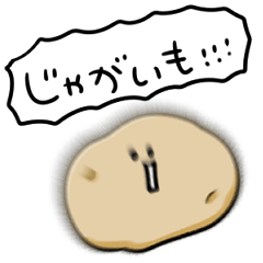 [LINEスタンプ] シンプル じゃがいも 日常会話