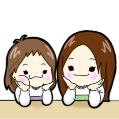 [LINEスタンプ] あーちゃんとみーちゃん 小さな姉妹