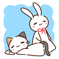 [LINEスタンプ] パペうさ・パペねこの日常スタンプ時々夏