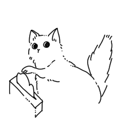 [LINEスタンプ] 僕と彼女とイタズラ猫