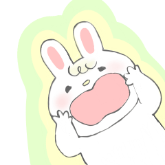 [LINEスタンプ] 【修正版】むちふわうさぎちゃん