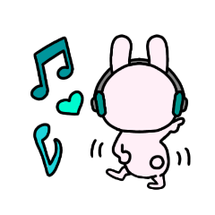 [LINEスタンプ] 【大好き】うさぎ【音楽】