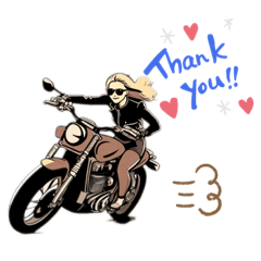 [LINEスタンプ] おしゃれバイク女子のスタンプ