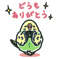 [LINEスタンプ] セキセイインコスタンプ黄緑【修正版】