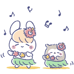 [LINEスタンプ] うさぎのみちゃんの夏スタンプ