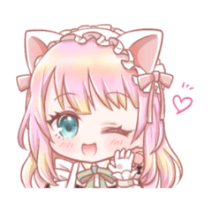 [LINEスタンプ] 心花愛音Mihana Anon♡cute face stamps！