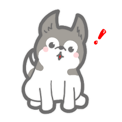 [LINEスタンプ] もちっとハスキー