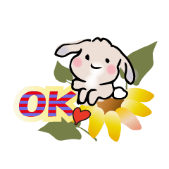 [LINEスタンプ] 花ちゃん、うさぎ。 毎日暑いね。夏