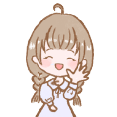 [LINEスタンプ] 竪琴ライアー大好き みつあみ子ちゃん。