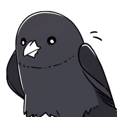 [LINEスタンプ] カラスとスケボー