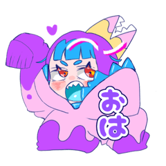 [LINEスタンプ] かわいいカラフルなキャラクターシリーズ