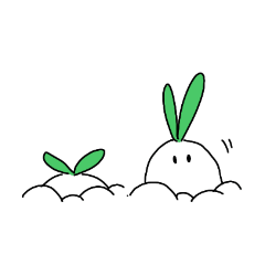 [LINEスタンプ] [ だいこんうさぎ ]